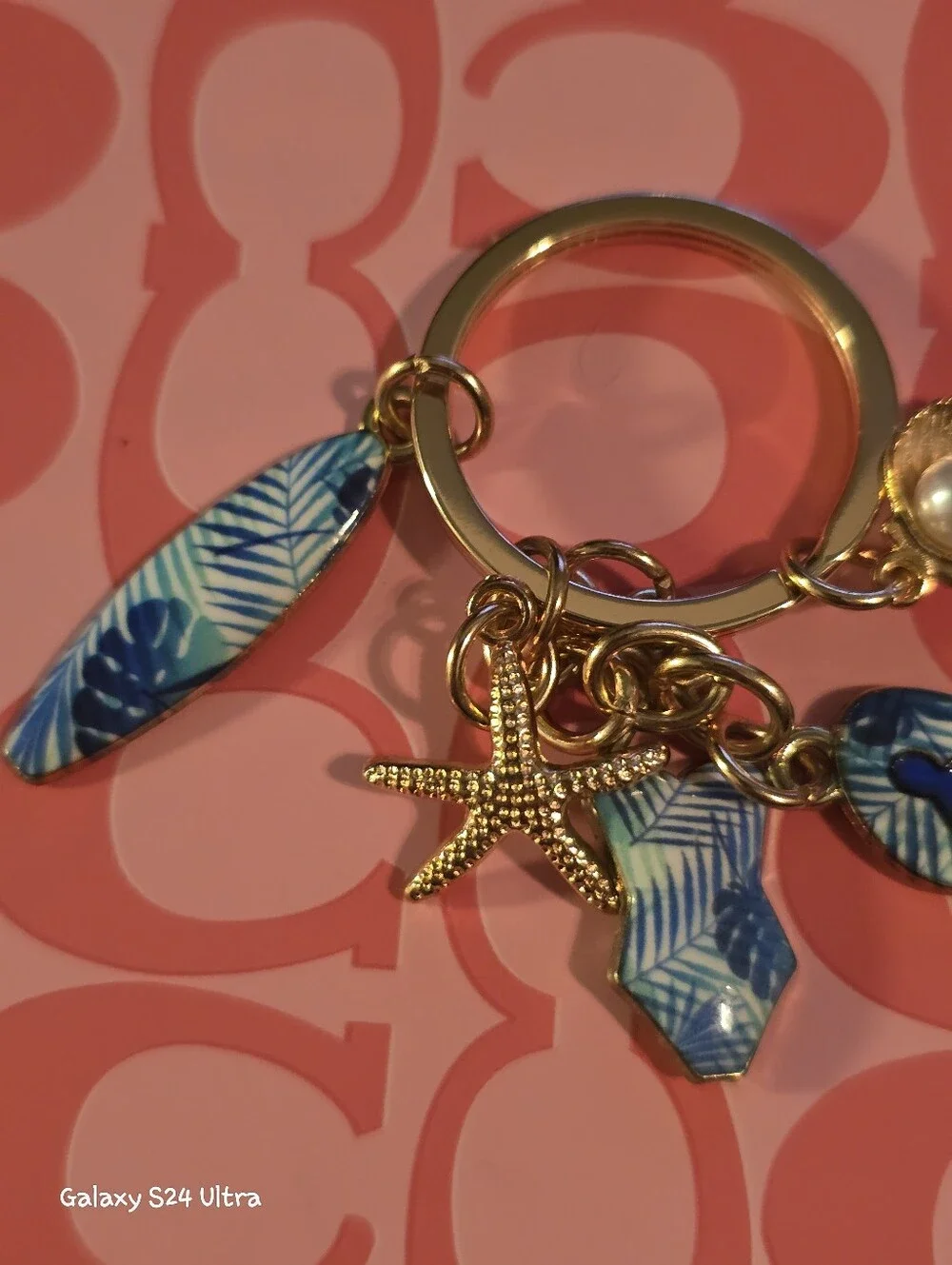 Beach Theme Bag Charm/ Keychain NEW